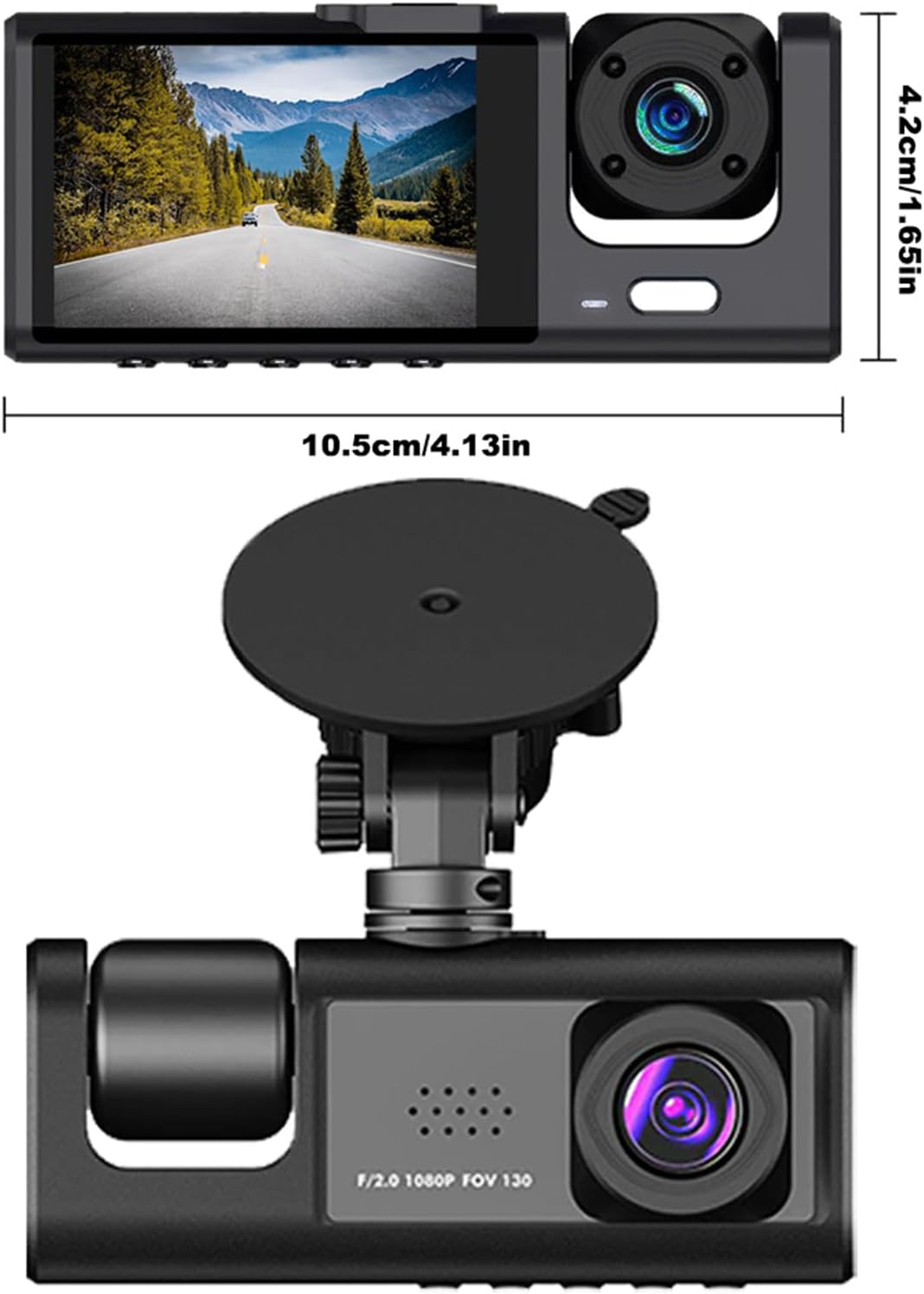 2.2-inch Screen 4g Smart Dash Camera G Sensor Loop Recording